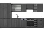Vicco Cucina Componibile Fame-Line, 355 Cm , Pl Antracite, Grigio Scuro/Antracite