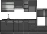 Vicco Cucina Componibile Fame-Line, 280 Cm , Pl Antracite, Antracite Lucido/Antracite
