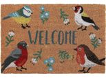 Something Different - Tappeto Per Porta "Uccelli Da Giardino Inglesi"", Welcome SD5748 (Taglia Unica) (Naturale)"