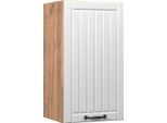 Vicco Pensile Da Cucina Fame-Line, 40 Cm, Bianco Casa Di Campagna/Quercia Dorata