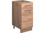 Vicco Mobiletto Base Per Cucina Fame-Line, 40 Cm , Pl Rovere, Quercia Dorata/Quercia Dorata