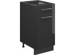 Vicco Mobiletto Base Per Cucina Fame-Line, 40 Cm , Pl Antracite, Antracite Lucido/Antracite