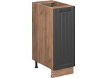 Vicco Armadio Cucina Dispensa Alto Fame-Line, 30 Cm , Pl Rovere, Grigio Scuro/Quercia Dorata