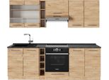 Vicco Cucina Componibile Fame-Line, 235 Cm , Pl Antracite, Quercia Dorata/Quercia Dorata