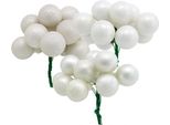 Mini Palline Di Natale Bianco Marmorizzato Assortito Specchio Bacche Decorazione Ø25Mm 140Pz