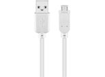 Goobay 96190 Cavo Usb 2.0 Hi-Speed, Bianco, 0,15 M - Connettore Usb 2.0 (Tipo A) > Connettore Usb 2.0 Micro (Tipo B)