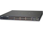 Planet FGSW-2624HPS Switch Web Smart Fast Ethernet Poe 24 Porte RJ45, 2 Porte Sfp, Montaggio A Rack Mezza Alimentazione, 220W