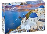 Enjoy Puzzle Santorini - Vista Delle Navi, Grecia 1000 Pezzi
