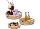 Set Di 3 Vassoi Da Portata Rotondi, RD48129