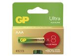 Batterie Alcaline Gp Ultra Aaa (LR03), 8 Pezzi, B02138