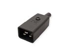 Bachmann IEC320 C20 16A/250VAC Spina Per Apparecchi, Connessione A Vite, Nero