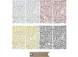 Set Di Adesivi Glitterati - Alfabeto + 20 Etichette Adesive Kraft