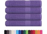 Vidaxl Asciugamani 4 Pz. Viola 100X200 Cm 360 G/M² 100% Cotone