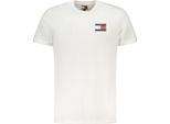 T-Shirt Uomo Manica Corta Bianca - Girocollo, Logo, Cotone Sostenibile