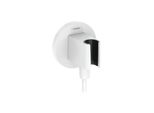 Hansgrohe Wandanschluss Fixfit S Rund, Mit Brausehalter, Mattweiß (26888700)