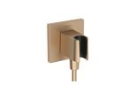 Hansgrohe Wandanschluss Fixfit E Eckig, Mit Brausehalter, Brushed Bronze (26889140)