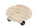 Esschert Design Carrello Porta Piante Marrone Chiaro Rotondo Ø 28,8 Cm