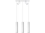 Lampada A Sospensione Ring 3 Bianco 5Xgu10 10W Acciaio 100X5X45Cm Sollux Lighting