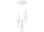 Lampada A Sospensione Nicus 1 Bianco 3Xe27 15W Acciaio 130X43X43Cm Sollux Lighting