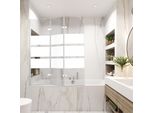 Clanmacy Cabina Doccia 120X140Cm Schermo Pieghevole Per Vasca Da Bagno Schermo Doccia In Vetro 6Mm Nano Easy Clean