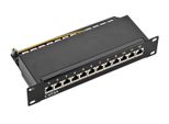 Logilink NP0052B Pannello Patch 10" Cat. 6A 12 Porte Nero 1U"