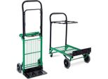 Costway 2In1 Carrello Portasacchi Pieghevole Fino A 90 Kg, Carrello A Piattaforma Con Altezza Regolabile A 3 Livelli, Carrello Di Trasporto Con Telaio In Acciaio E Ruote In Tpr