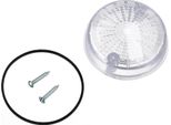 Tappo Lampeggiante Posteriore, Rotondo, Bianco Incl. Guarnizione In Gomma + Viti - Simson S50, S51, S70, SR50, SR80 - Mz Etz, Ts