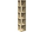 Scaffale Angolare In Rovere Sonoma 33X33X164,5 Cm Materiale A Base Di Legno