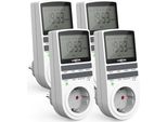 Ansmann 4X Timer Settimanale Digitale, Display Lcd 3680W, 10 Tempi Di Commutazione
