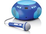 Lenco SCD-620BU - Lettore Cd Per Bambini Radio Microfono Aux-In Blu