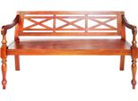Panca Batavia Marrone Scuro 123 Cm In Legno Massiccio Di Mogano