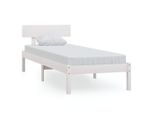 Vidaxl Letto In Legno Massiccio Di Pino Bianco 90X190 Cm