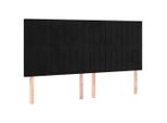 Vidaxl Testiere 4 Pezzi Nero 100X5X78/88 Cm Velluto