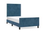 Vidaxl Struttura Letto Senza Materasso Blu Scuro 100X200 Cm Velluto