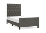 Vidaxl Struttura Letto Senza Materasso Grigio Scuro 90X190 Cm In Velluto