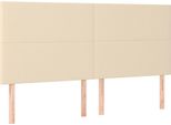 Vidaxl Testiere 4 Pezzi Tessuto Crema 100X5X78/88 Cm