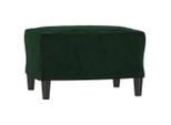 Poggiapiedi In Velluto Verde Scuro 60X50X41 Cm