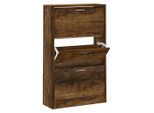Vidaxl Scarpiera In Rovere Fumé 63X24X103 Cm Materiale A Base Di Legno
