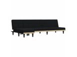 Vidaxl Divano Letto A L Nero 255X140X70 Cm Tessuto