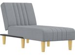 Chaise Longue In Tessuto Grigio Chiaro