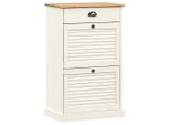 Vidaxl Scarpiera Vigo 60X35X96 Cm Legno Di Pino Massiccio Bianco