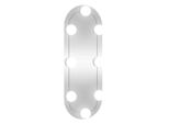 Specchio Da Parete Con Luci Led 15X40 Cm In Vetro Ovale