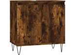 Vidaxl Mobile Da Bagno In Rovere Fumé 58X33X60 Cm Materiale A Base Di Legno