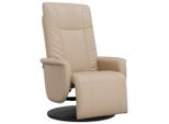 Vidaxl Poltrona Relax Con Poggiapiedi In Pelle Finta Marrone Cappuccino
