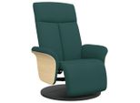Vidaxl Poltrona Relax Con Poggiapiedi In Tessuto Verde Scuro