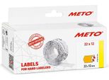 Meto 30007269 Meto Preisetiketten Leuchtorange Permanent 22,0 X 12,0 Mm, 6 Rollen