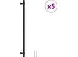 Vidaxl Maniglie Per Mobili 5 Pezzi Nero 320 Mm Acciaio Inox