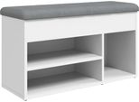 Vidaxl Panca Per Scarpe Bianca 82X32X45,5 Cm Materiale A Base Di Legno