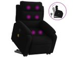 Vidaxl Poltrona Per Massaggi Con Ausilio Per L'assistenza In Piedi In Velluto Nero