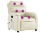 Vidaxl Sedia Da Massaggio In Pelle Finta Crema